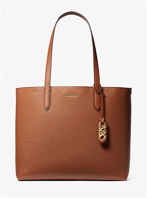 reversible leather tote michael kors|Michael Kors large leather tote.